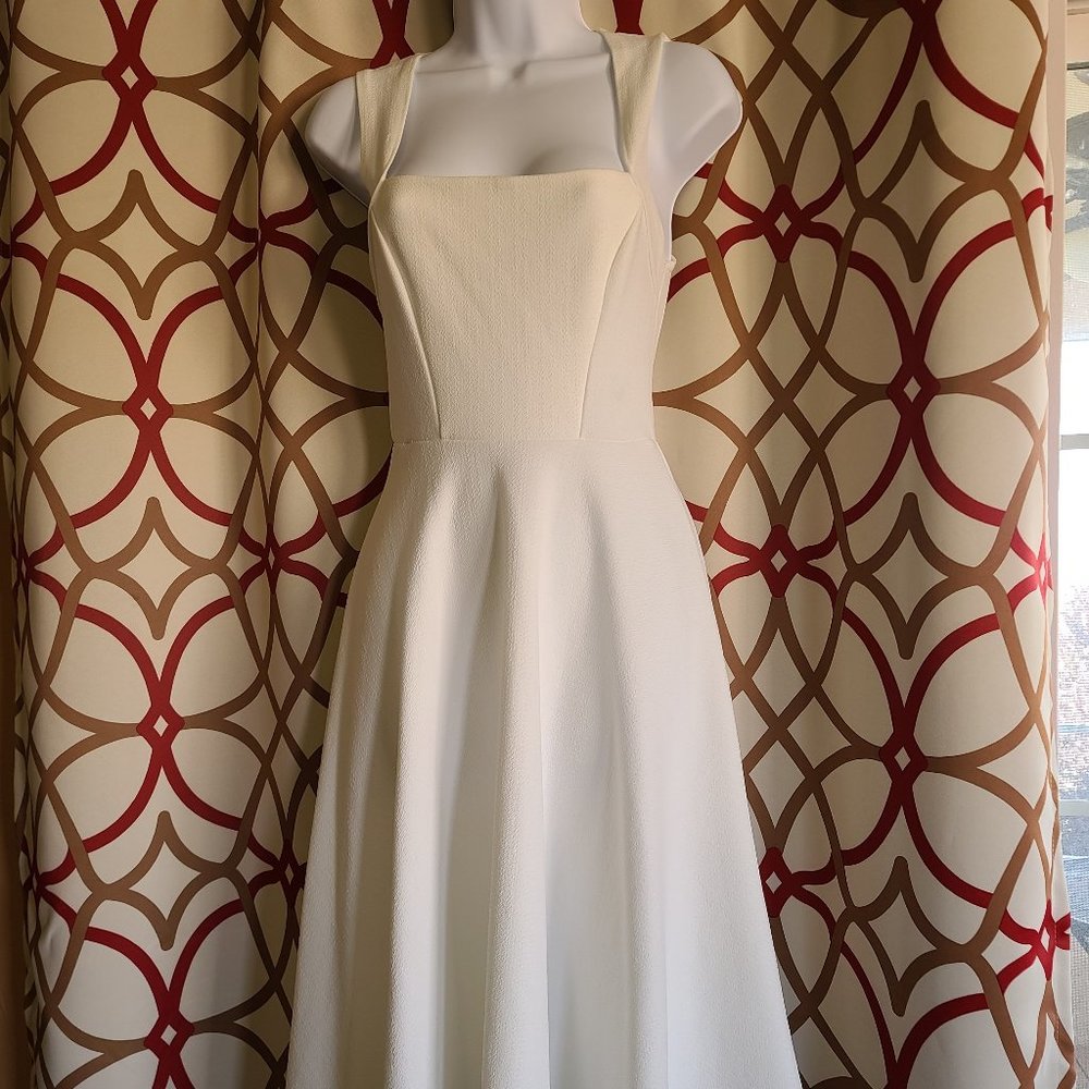 BooHoo Square Neck Midi Classic Dress